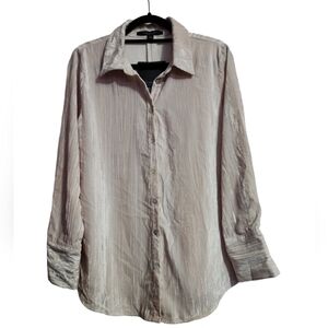 marc new york blush velvet feel button down top new medium